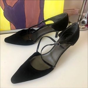Black Strapped Pumps - Size 11